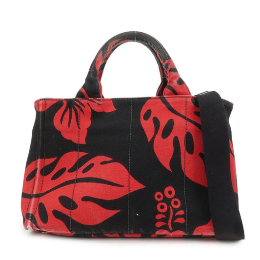 Tote Bag Canapa 2Way Bag Black Red Mini