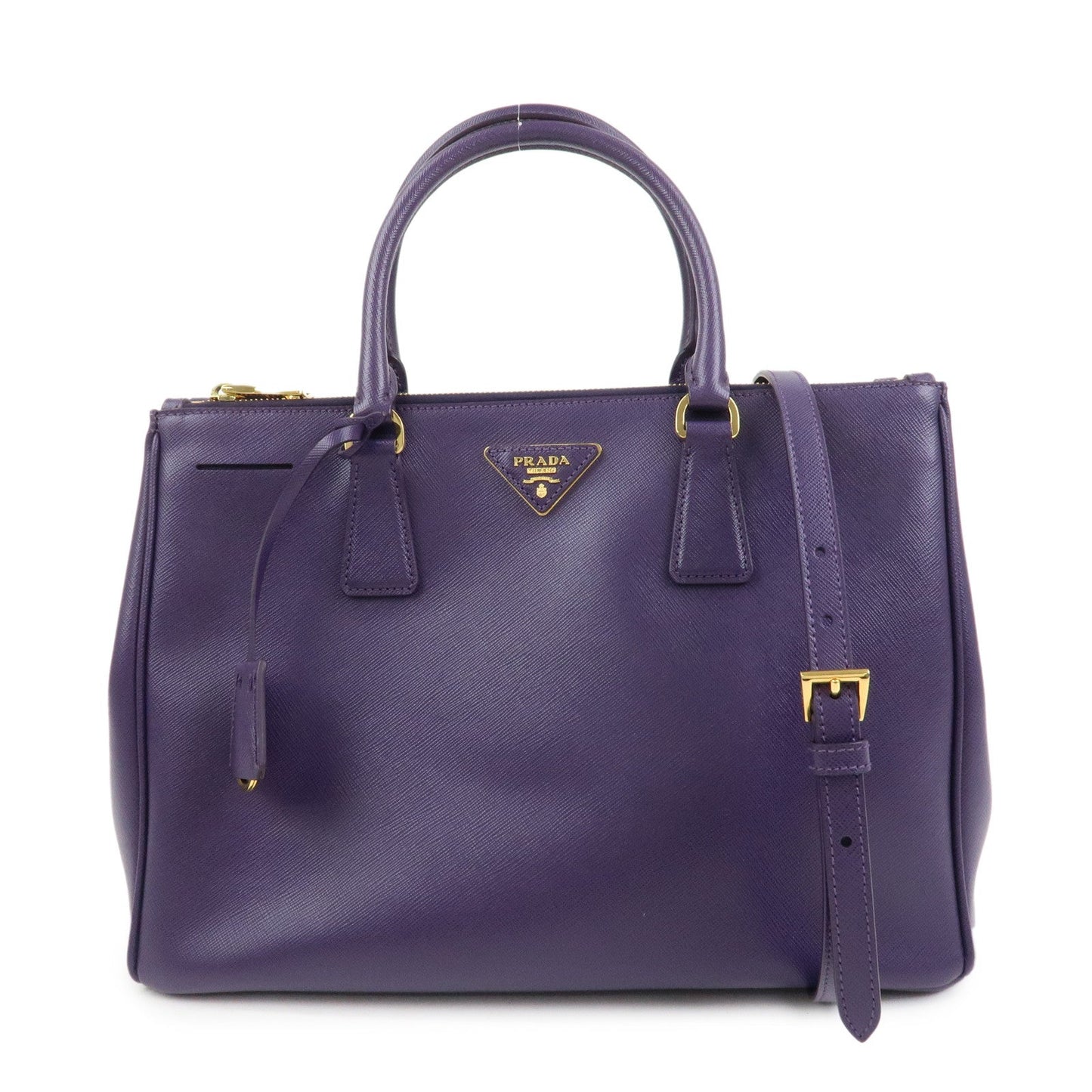Galleria 2Way Bag Hand Bag Leather Saffiano Purple Handbag
