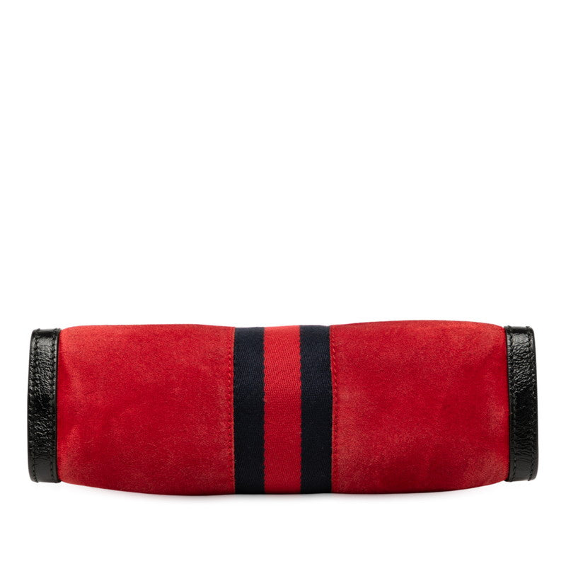 Gucci Ophidia Sheer Line Shoulder Bag Leather Suede