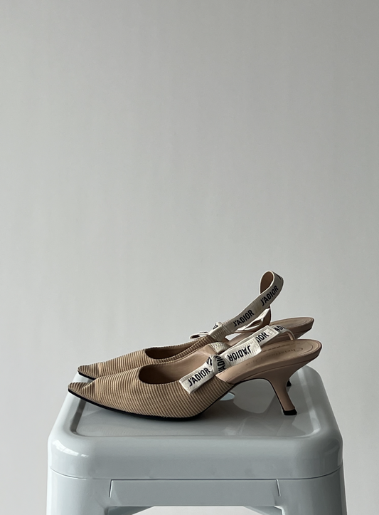Dior Sling Bag Sling Backs - Nude Fabric