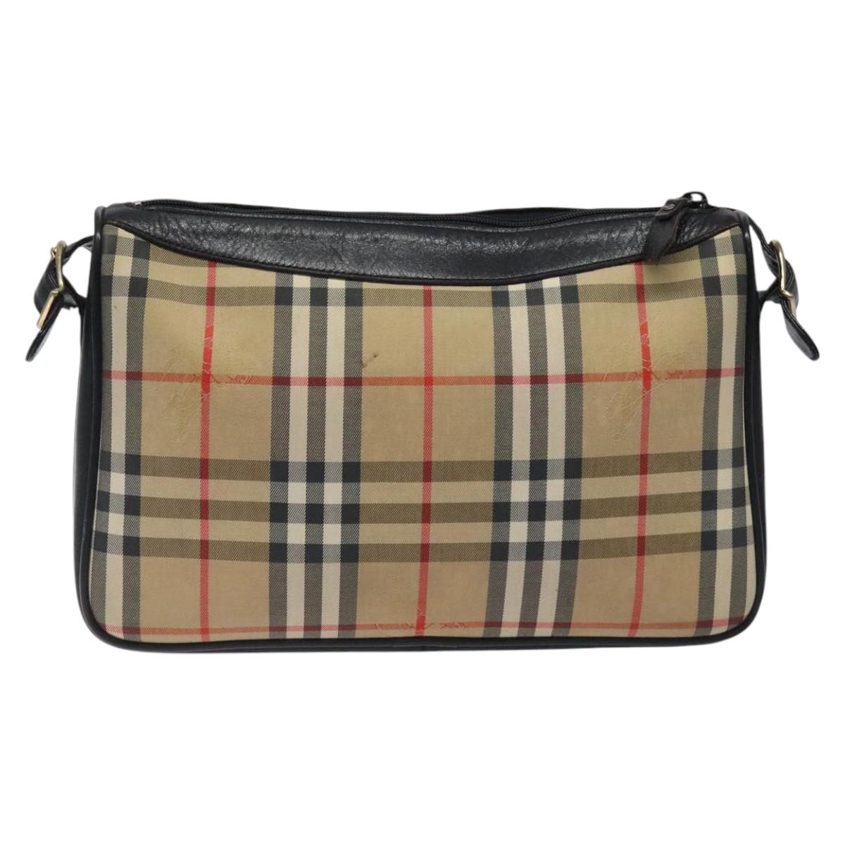 Burberry Nova Check Shoulder Bag Canvas Beige Shoulder Bag 3