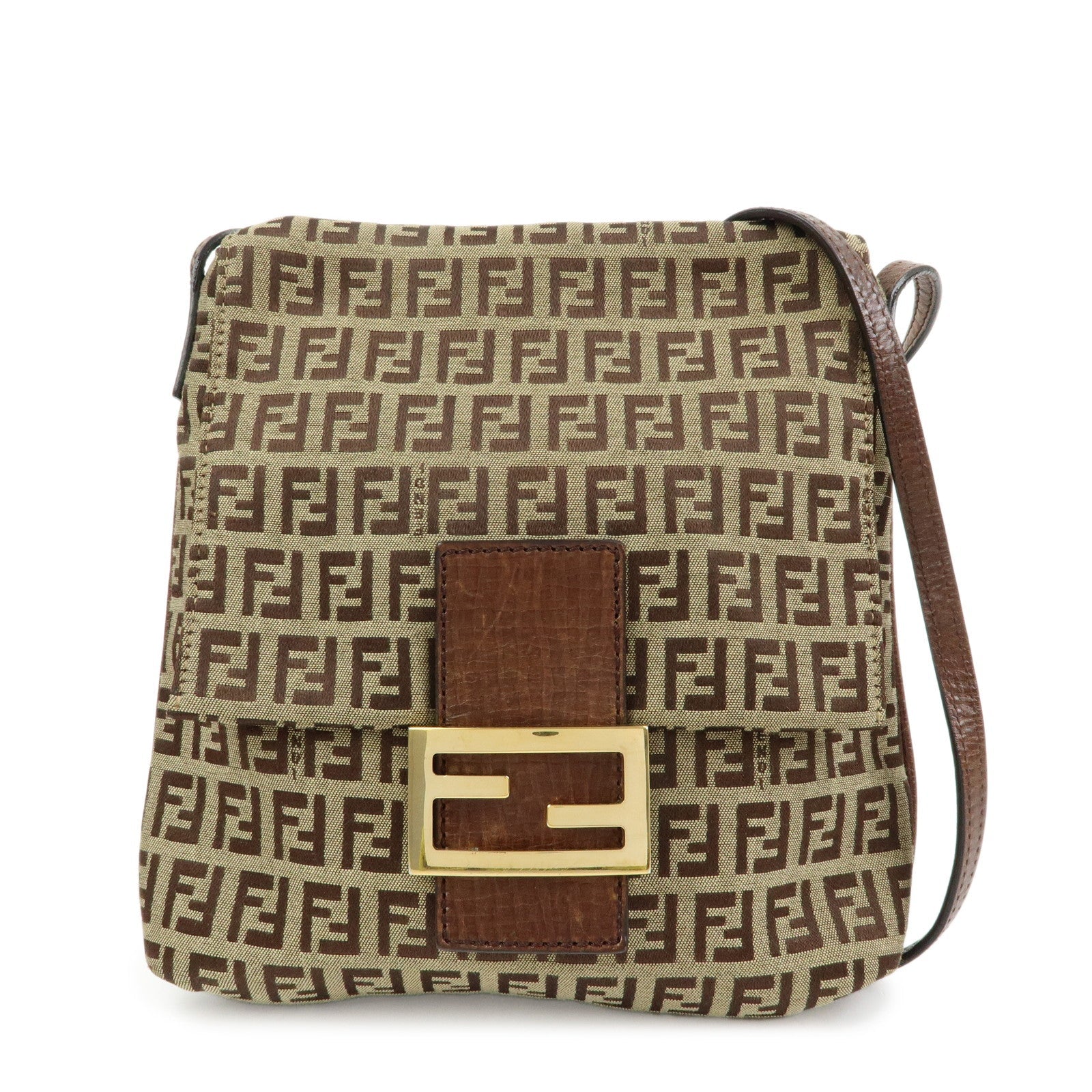Crossbody Bag Zucchino Shoulder Leather Canvas Brown Shoulder Bag
