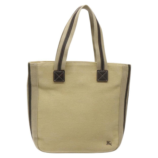 Burberry Label Tote Bag Canvas Beige Blue Tote Bag 4