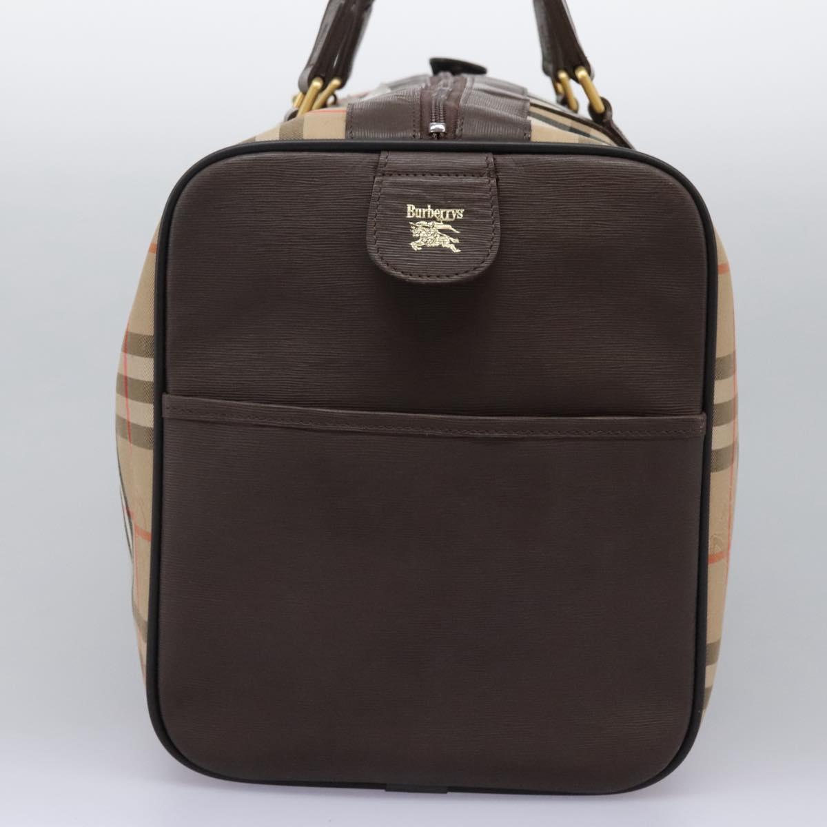 Burberry Haymarket Travel Bag Canvas Beige