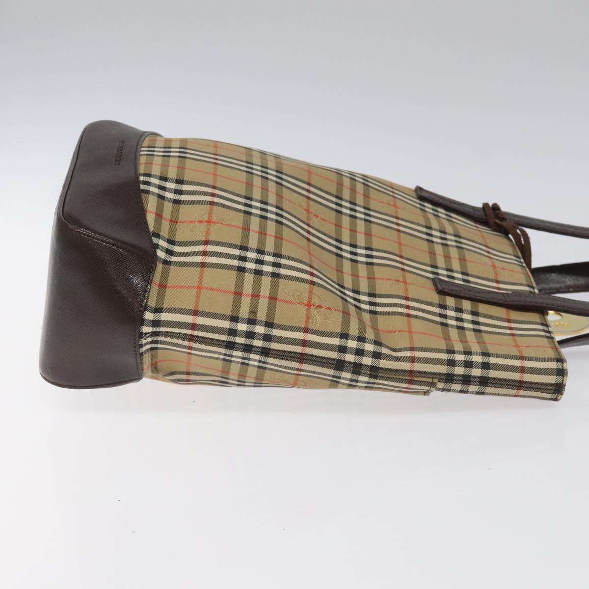 Burberry Nova Check Tote Bag Canvas Beige Tote Bag 136