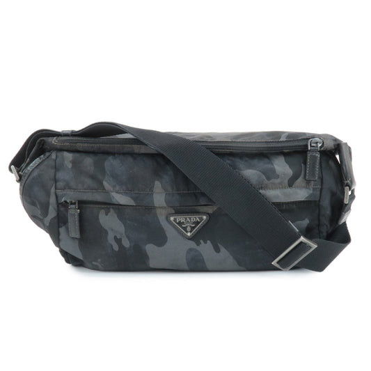 Shoulder Bag Triangle Camouflage d Nylon Black Gray