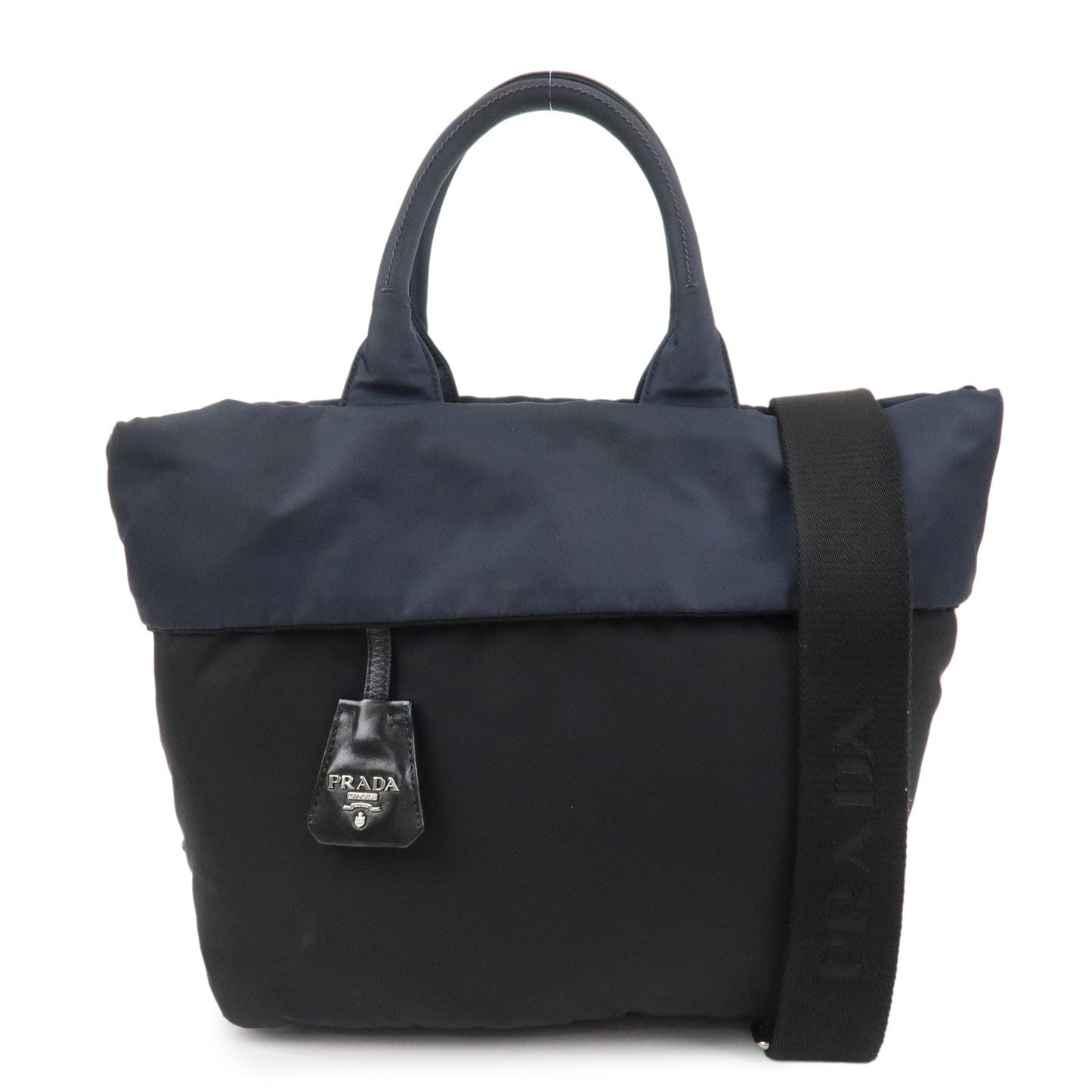 Shoulder Bag 2 Way Bag Hand Bag Nylon Black Navy