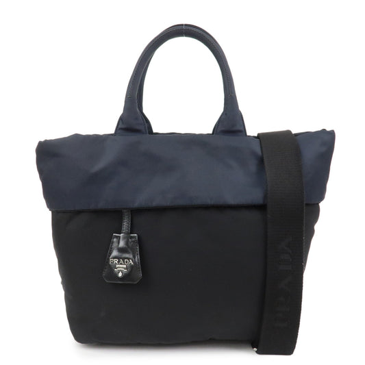 Shoulder Bag 2 Way Bag Hand Bag Nylon Black Navy