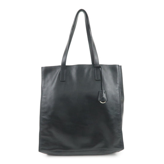 Tote Bag Triangle Hand Bag Leather Black Logo