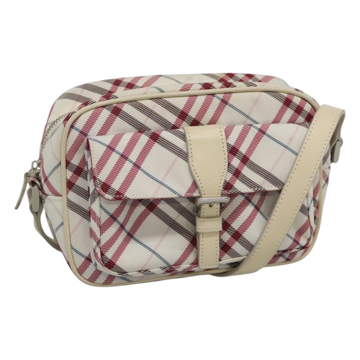 Burberry Nova Check Shoulder Bag Nylon Pink