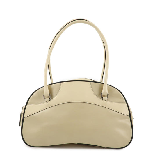 Bowling Bag Boston Bag Ivory Hardware d Leather Silver Handbag
