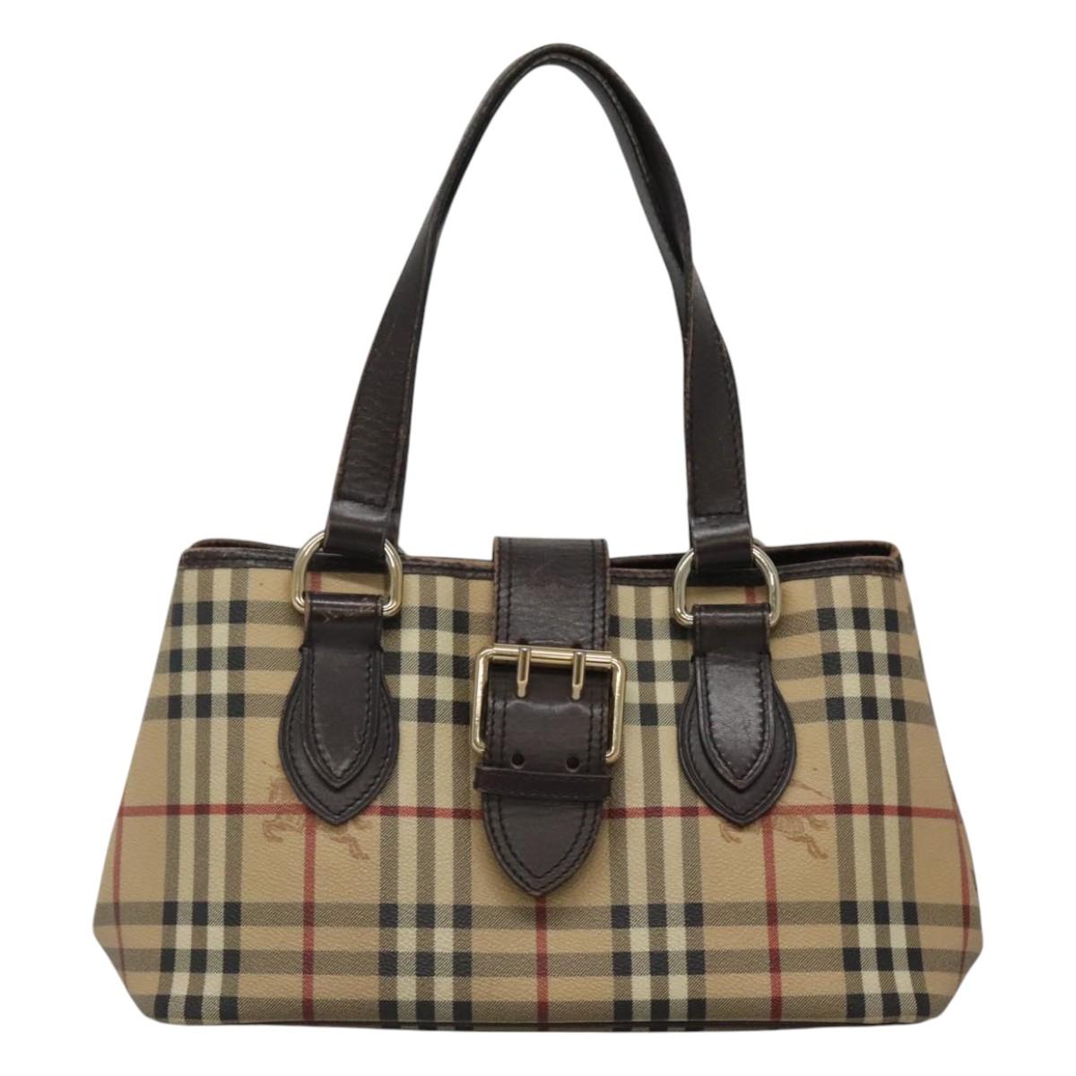 Burberry Nova Check Tote Bag Canvas Beige Tote Bag 142