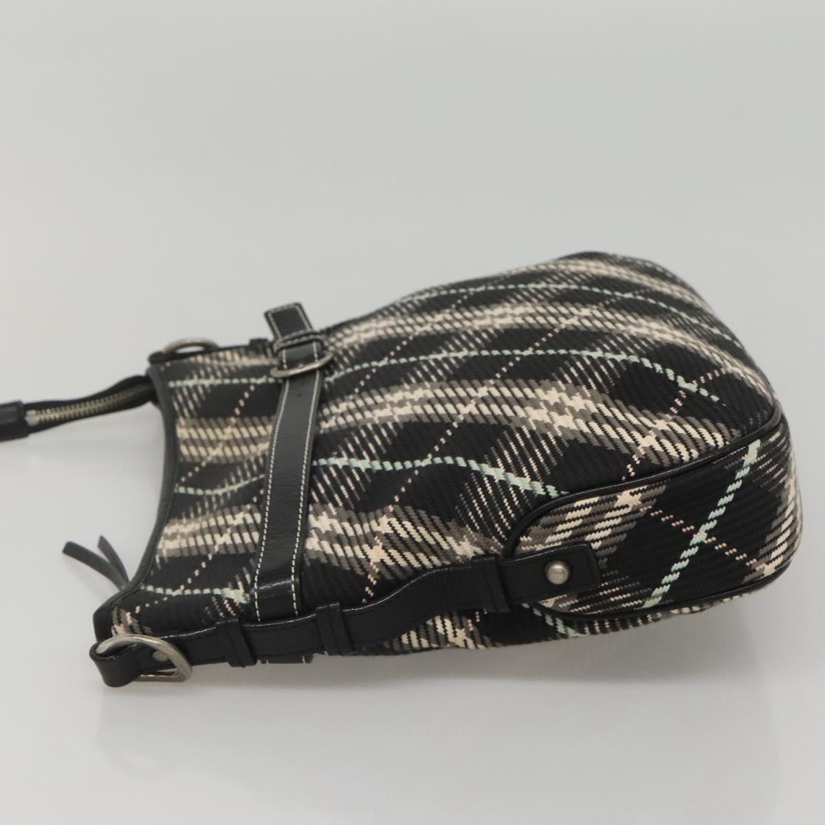 Burberry Nova Check Wool Shoulder Bag Black