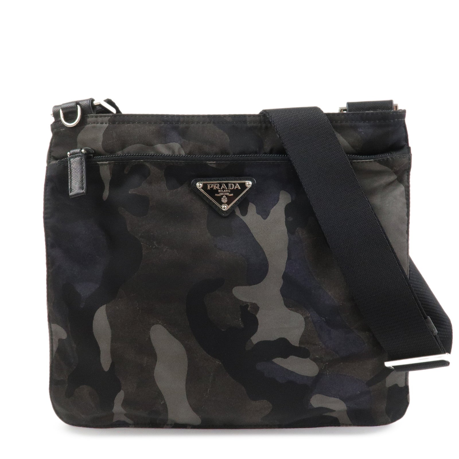 Shoulder Bag Triangle Camoflage Nylon Black Logo