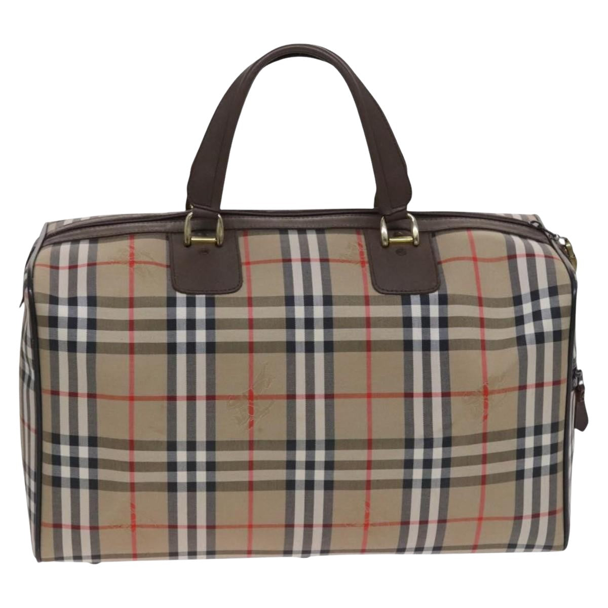 Burberry Nova Check Travel Bag Canvas Beige Travel Bag 11