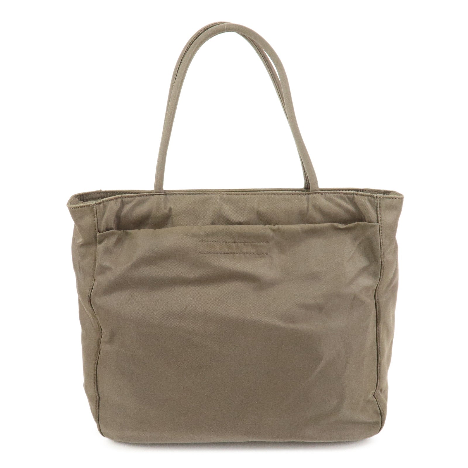 Tote Bag Triangle Hand Bag Nylon Gray Logo
