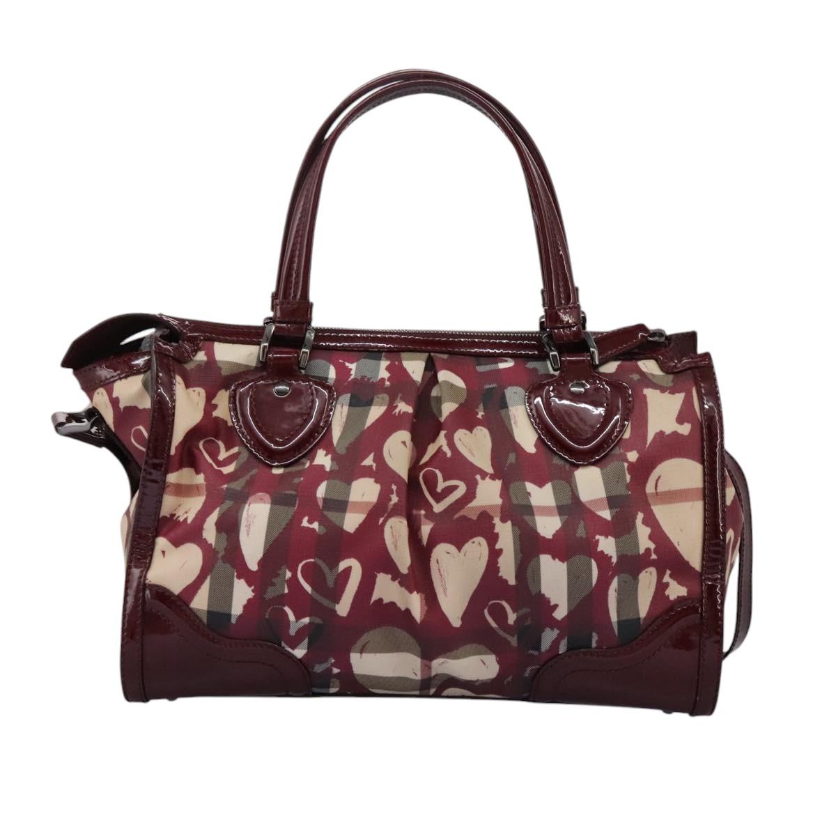 Burberry Heart Burgundy Travel Bag Canvas