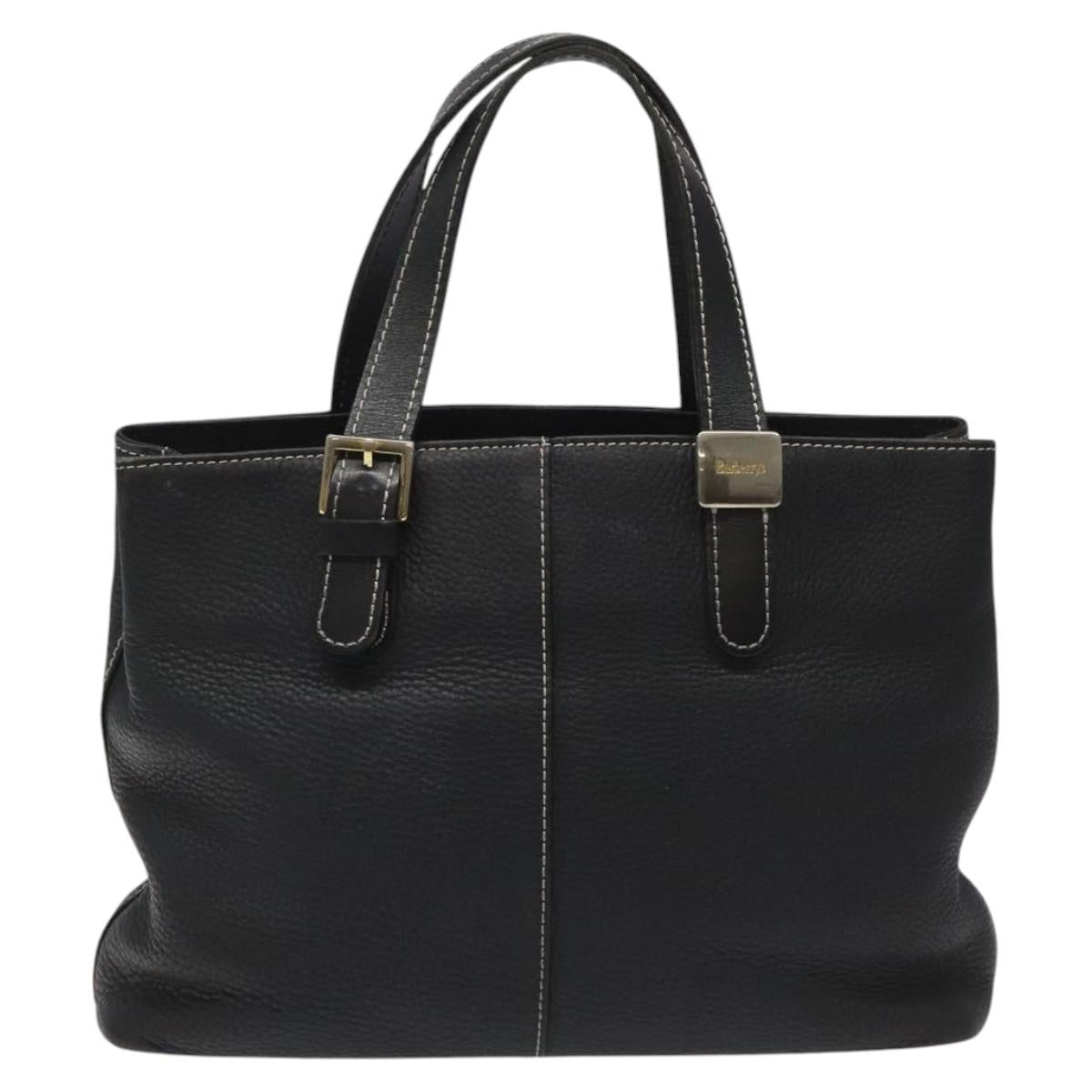 Burberry Nova Check Tote Bag Leather Black