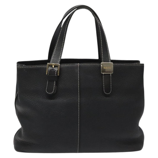 Burberry Nova Check Tote Bag Leather Black