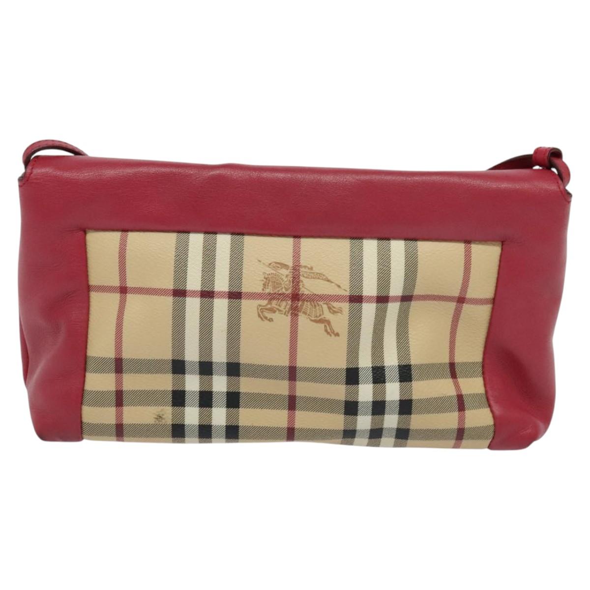 Burberry Nova Check Shoulder Bag Canvas Beige Shoulder Bag 35
