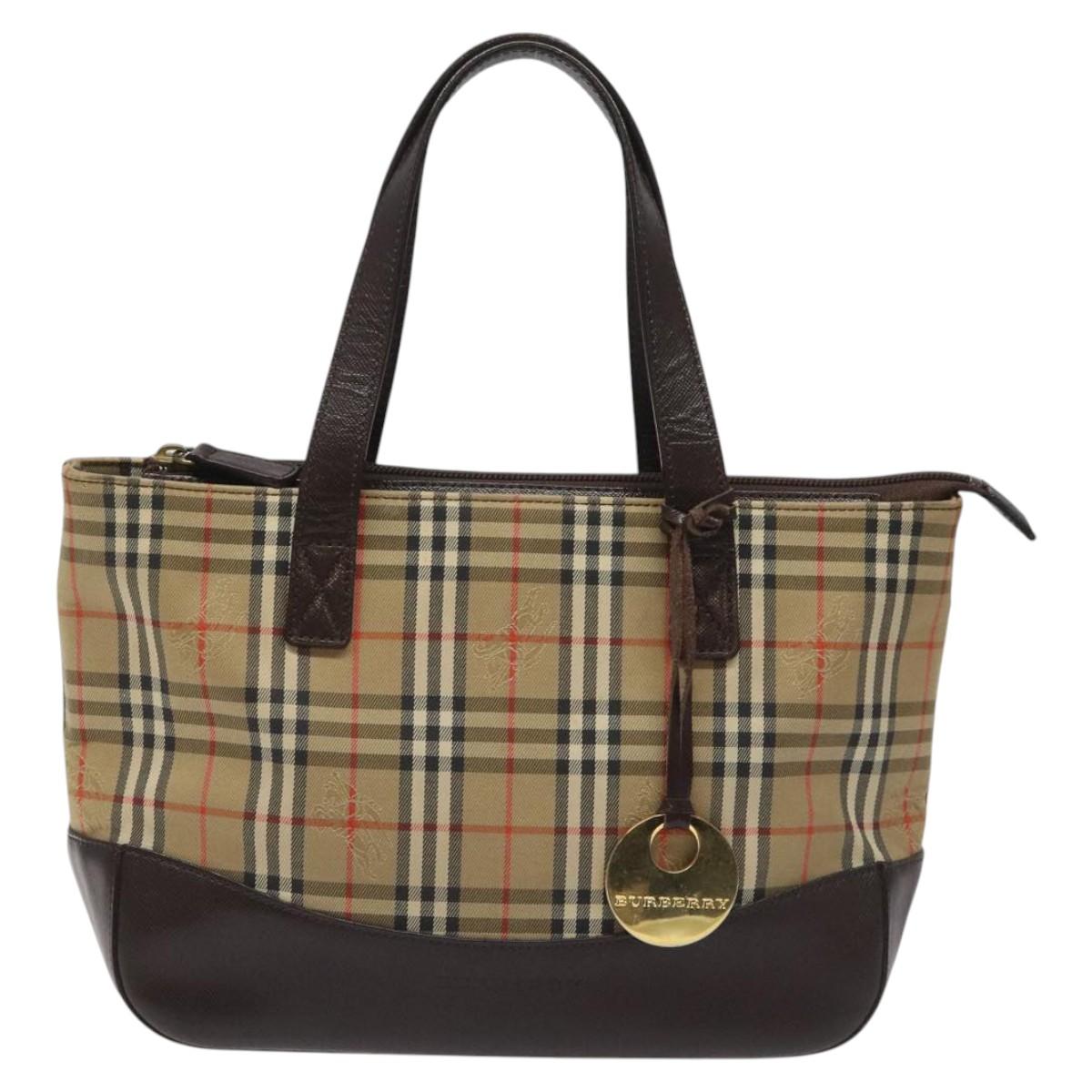 Burberry Nova Check Tote Bag Canvas Beige Tote Bag 135