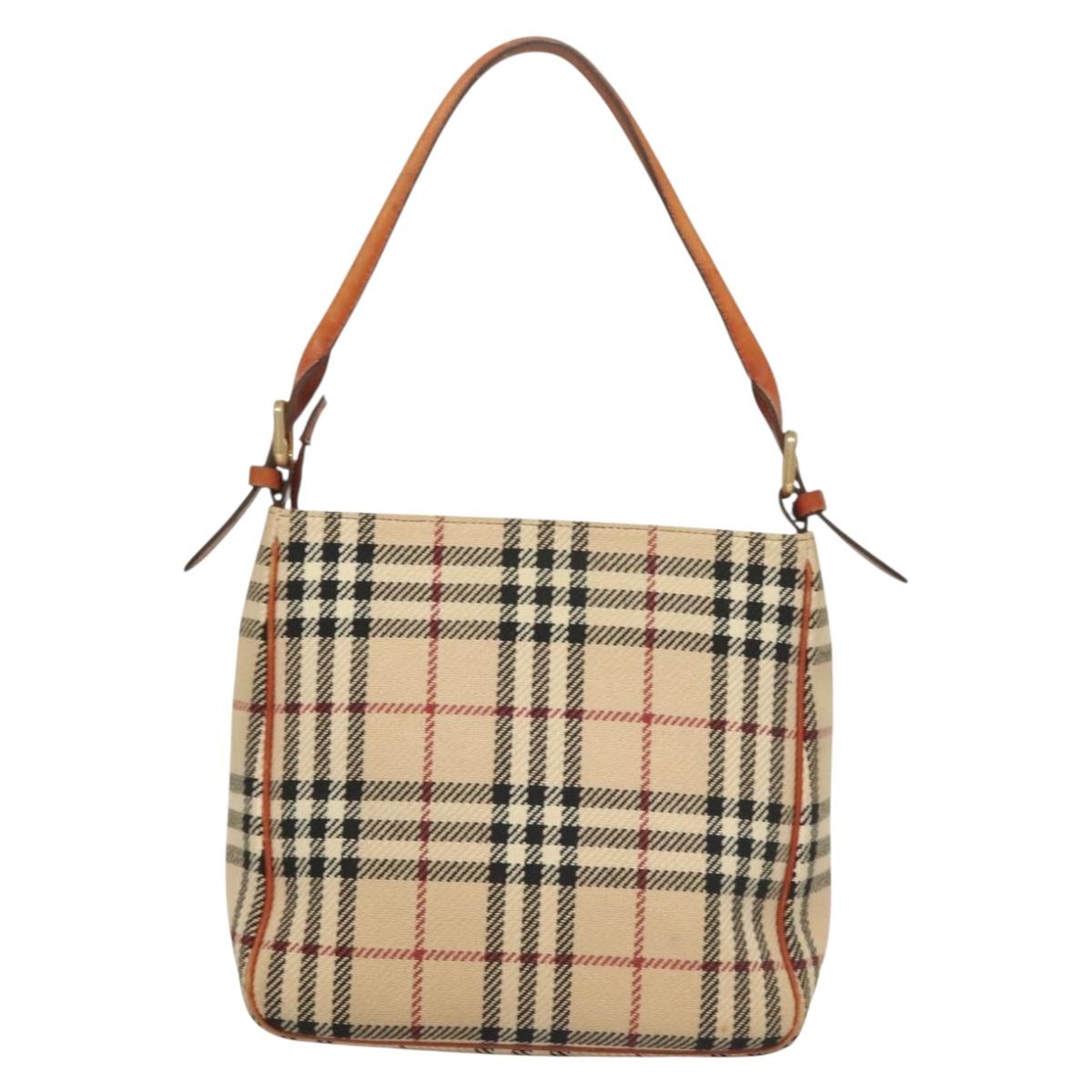 Burberry Nova Check Wool Shoulder Bag Beige Shoulder Bag 4