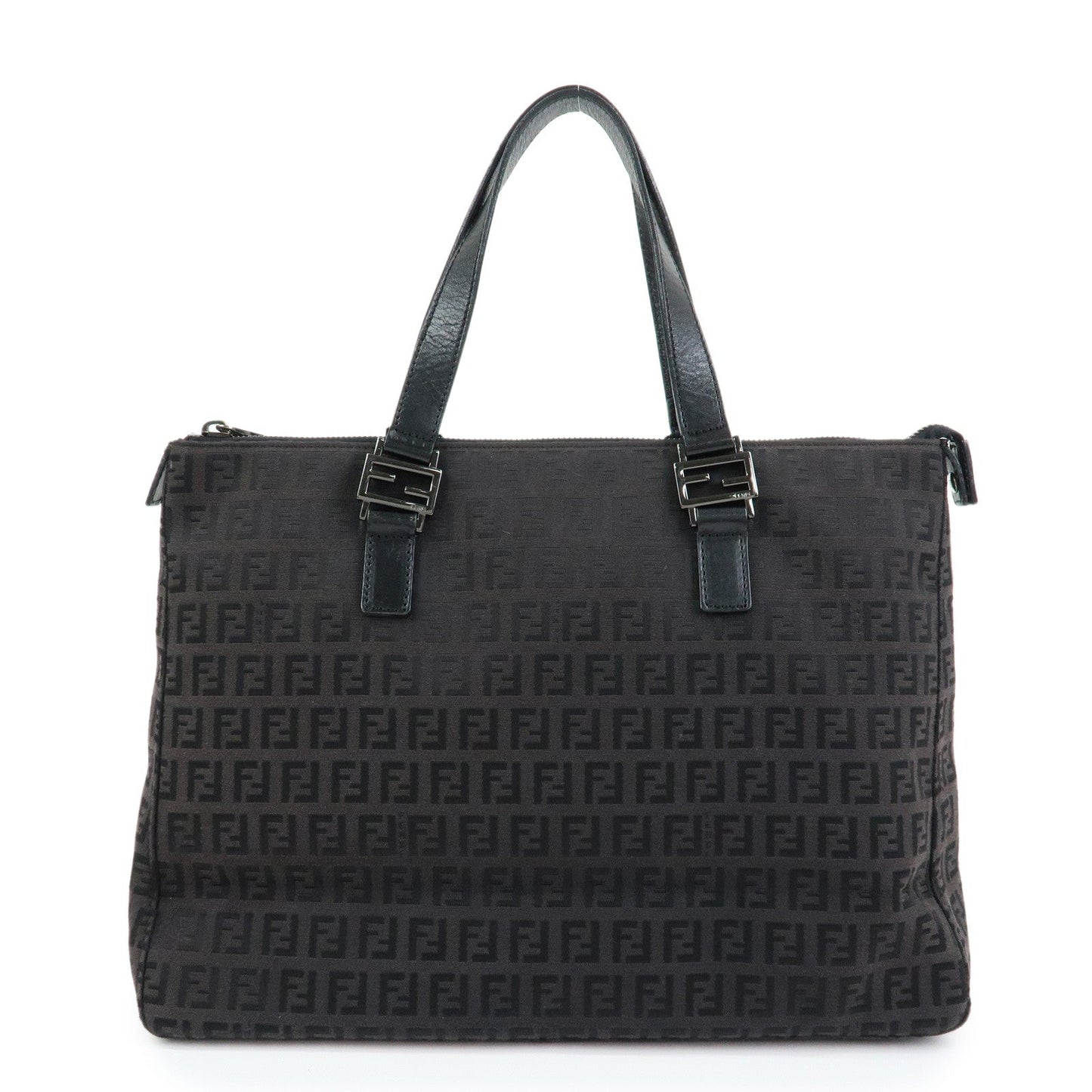 Tote Bag Zucchino Hand Bag 2 Leather Canvas Black