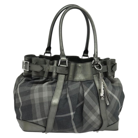 Burberry Nova Check Tote Bag Canvas Black Tote Bag 3