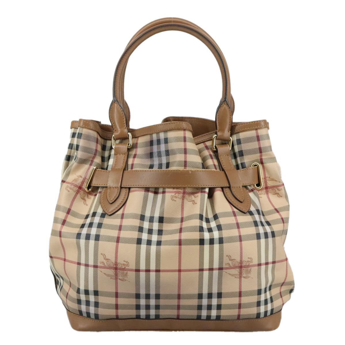 Burberry Nova Check Tote Bag Canvas Beige Tote Bag 57