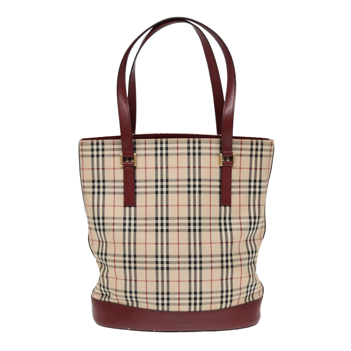 Burberry Nova Check Tote Bag Canvas Beige Tote Bag 140