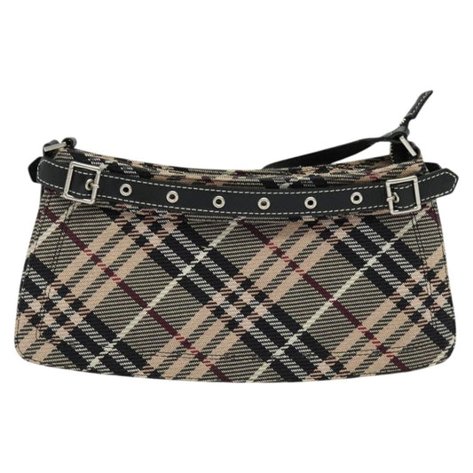 Burberry Label Multicolour Shoulder Bag Canvas Blue