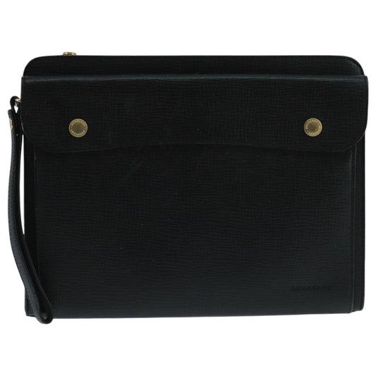Burberry Clutch Bag Leather Black Clutch Bag 7