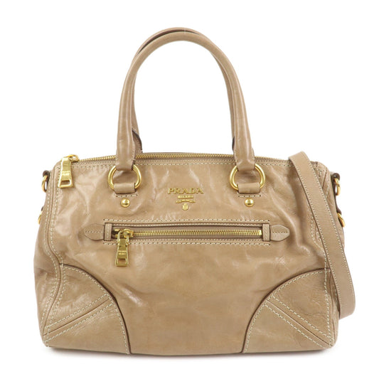 Shoulder Bag 2Way Bag Hand Bag Light Leather Brown