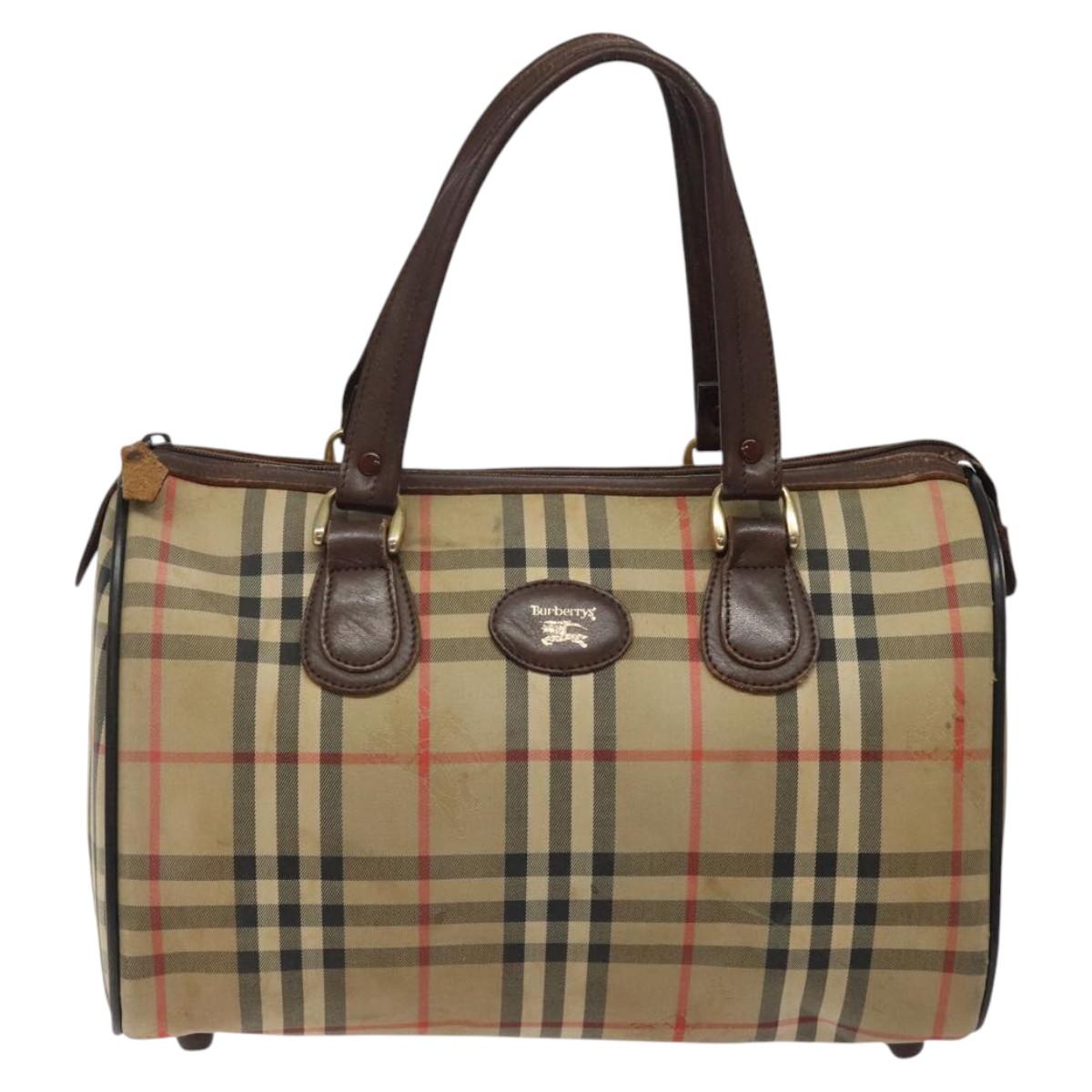Burberry Nova Check Travel Bag Canvas Beige Travel Bag 1