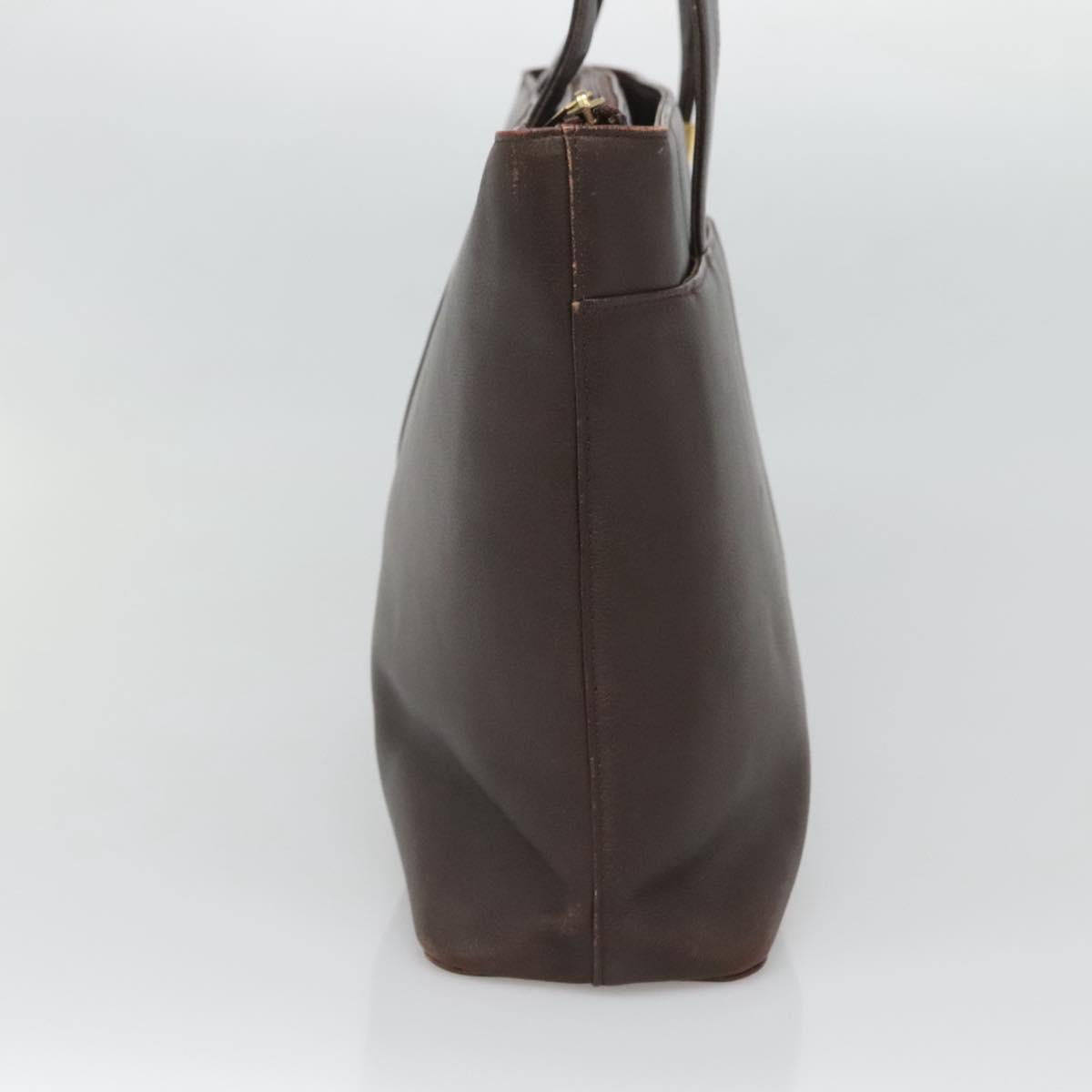 Burberry Nova Check Tote Bag Leather Brown