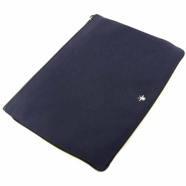 Dior Christian Pouch Navy Navy Pouch With Bear Nylon Travel Bag