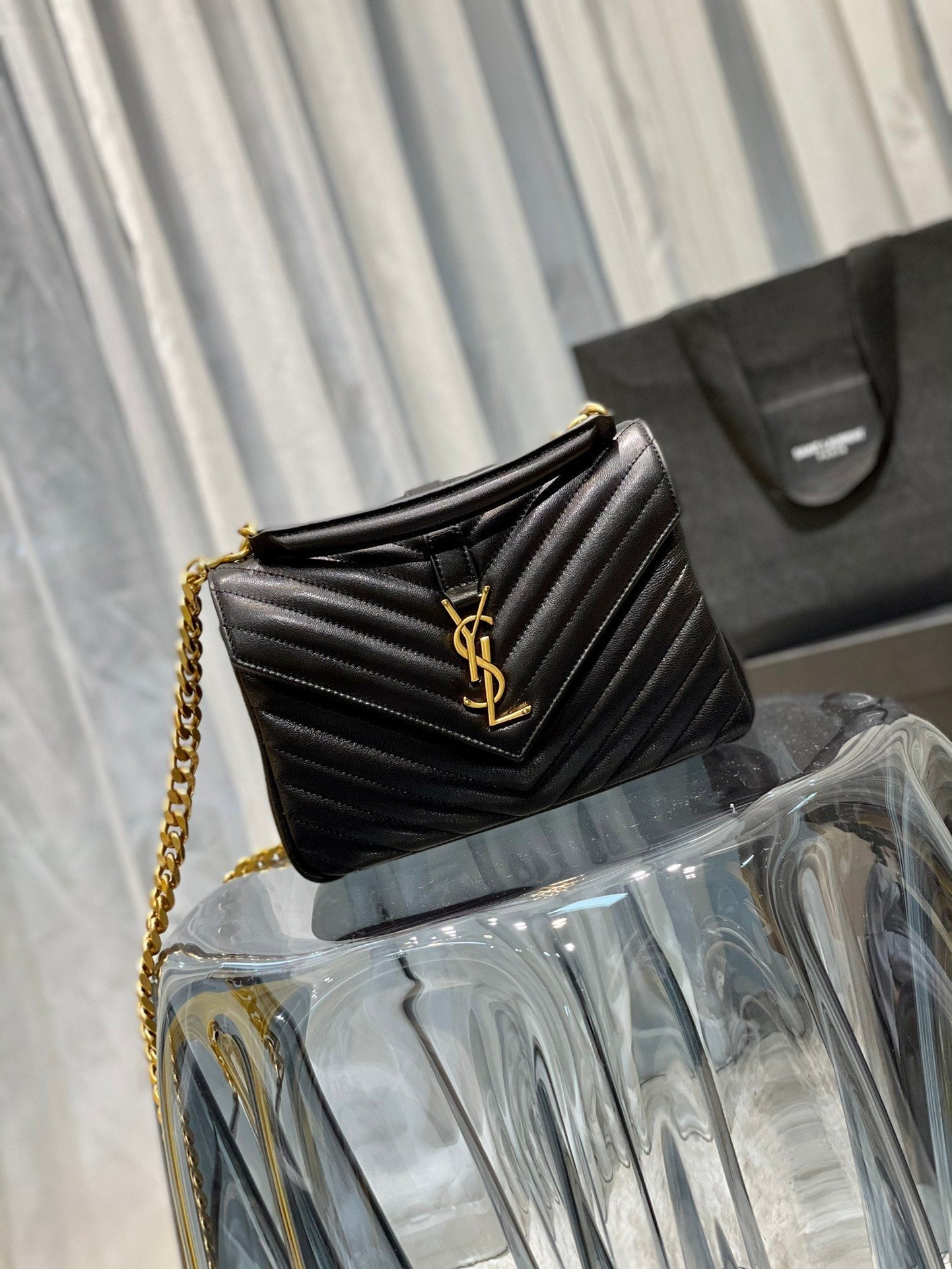 YSL Saint Laurent College Handbag Chain Travel Bag 94In24Cm Ysl 5794