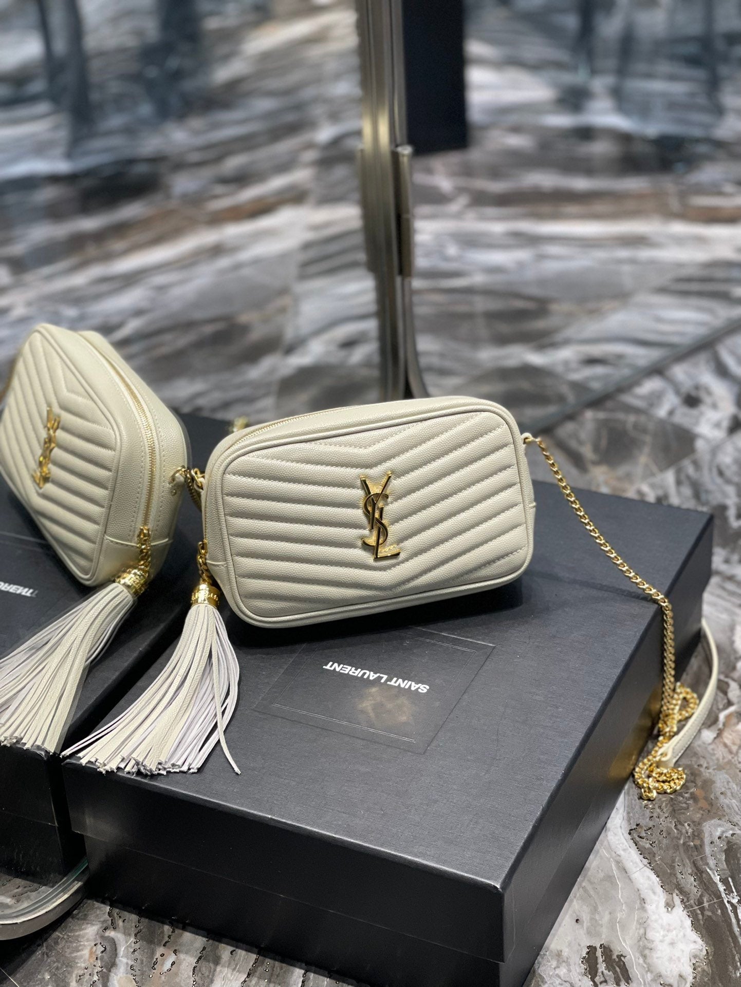 YSL Saint Laurent Lou Handbag Quilted Mini Travel Bag 5