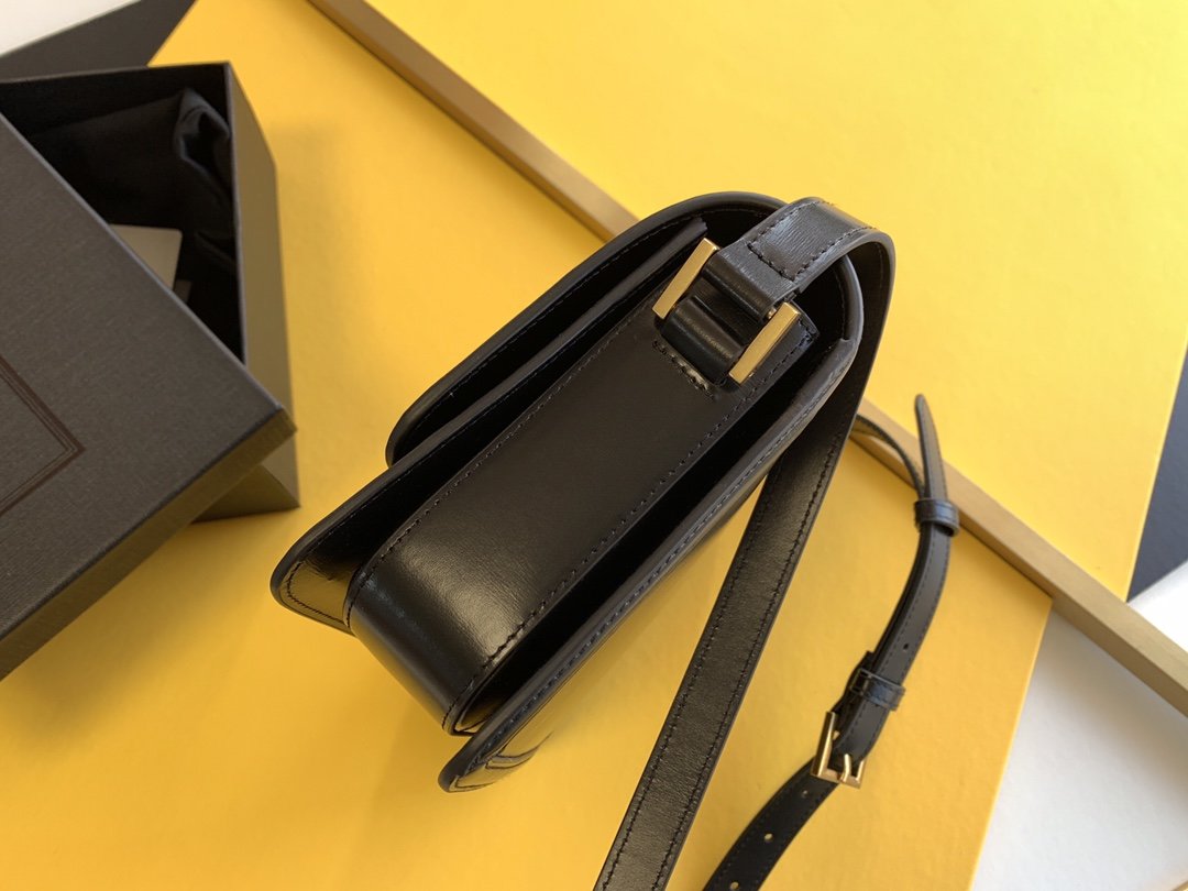 YSL Saint Laurent Solferino Box Hardware 9in 23cm Black Gold Medium Satchel Bag