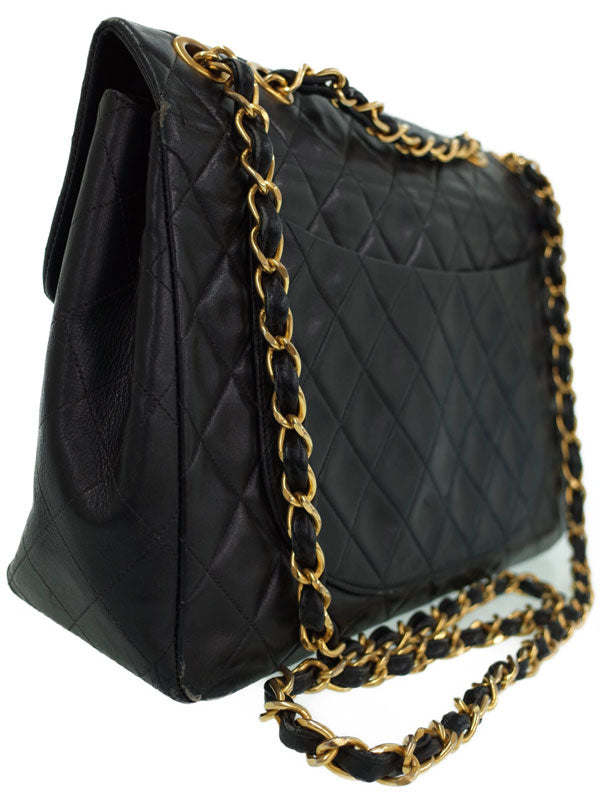 Chanel Deca Shoulder Bag 34 Matelasse Black