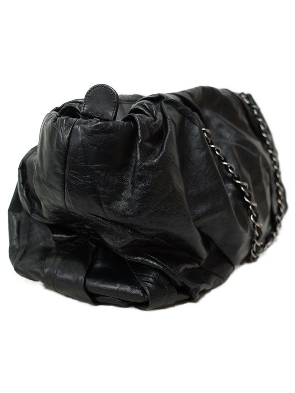 Chanel Cocomark Gathered Shoulder Bag Black