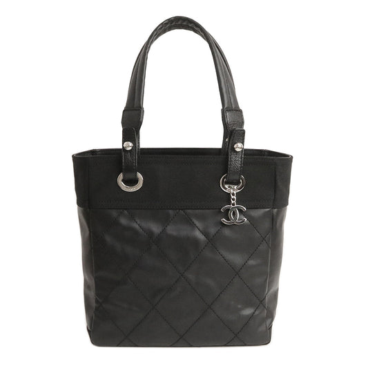 Chanel Paris Biarritz PM Cocomark Tote Bag Calfskin Leather