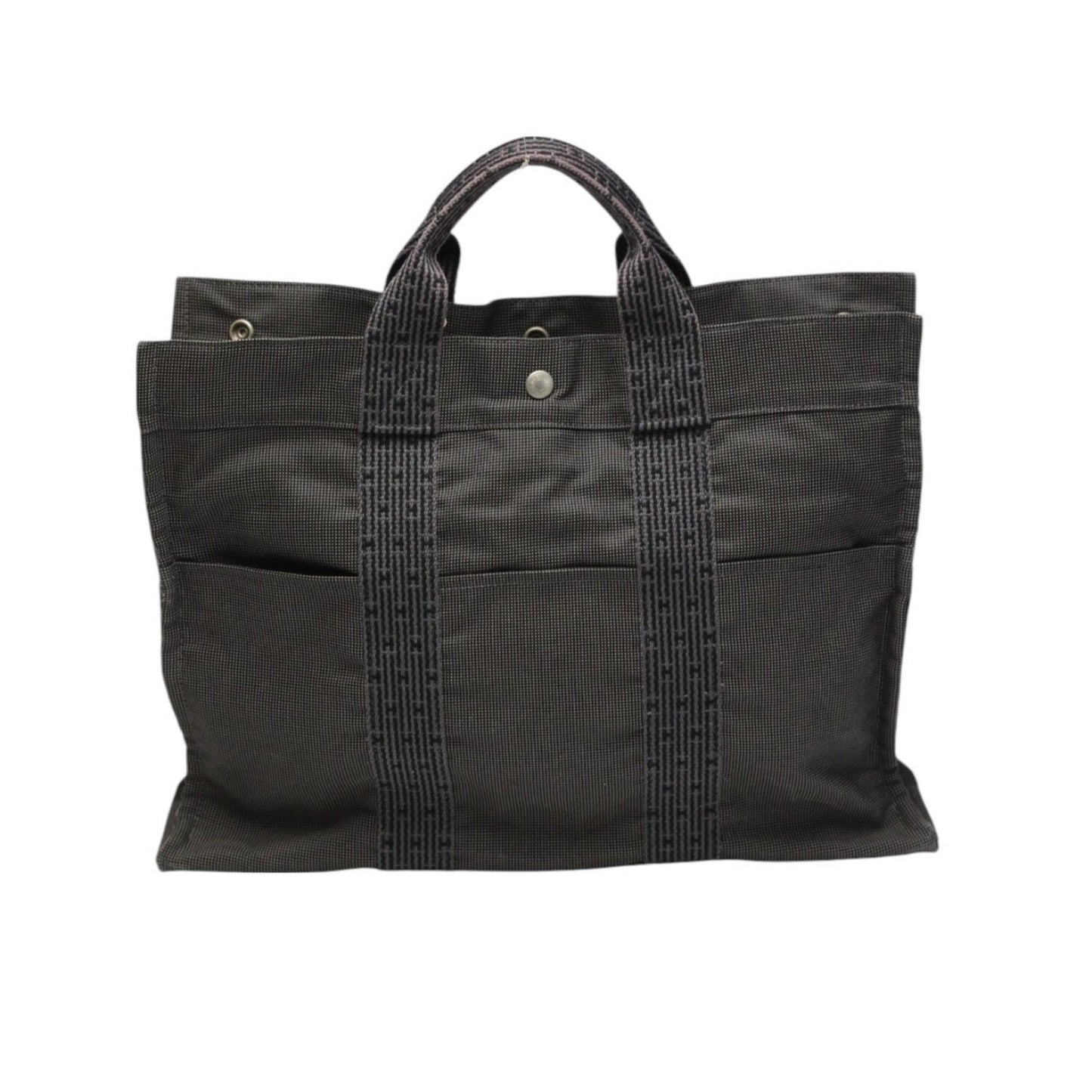 Hermes Tote Bag Canvas Gray Tote Bag 27