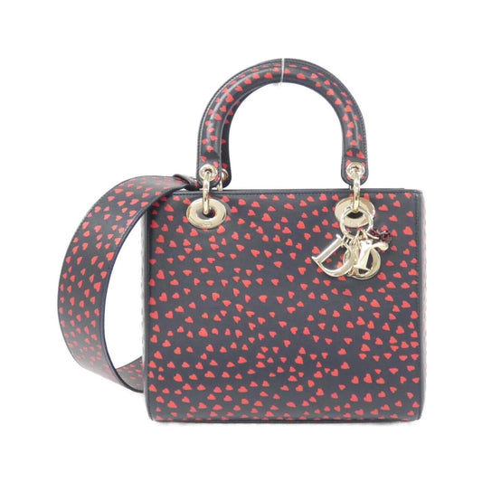 Dior Handbag Christian 3 Leather Blue