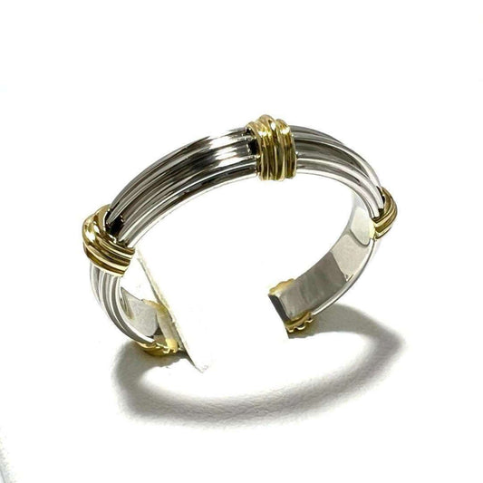 Dior Handbag Christian 18K Platinum 950 Band Ring Gold Silver Yellow Jewelry