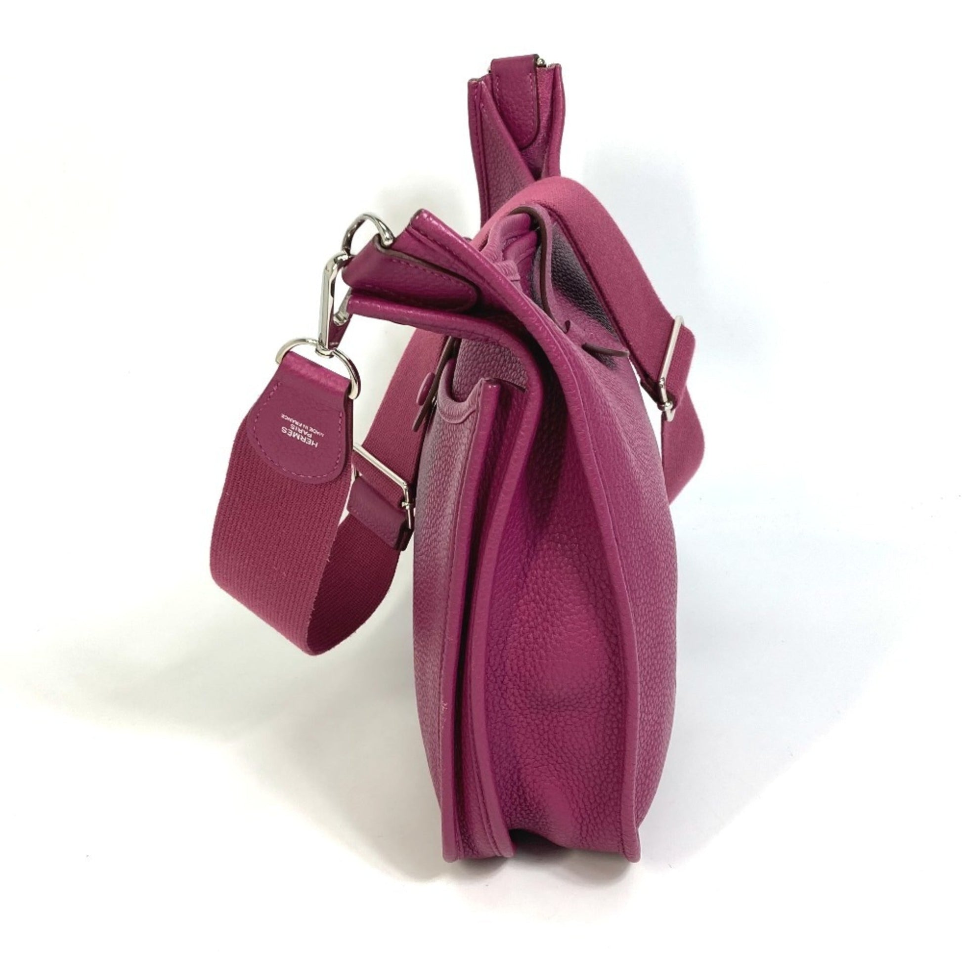 Hermes Tosca Taurillon Clemence Shoulder Bag Leather Purple