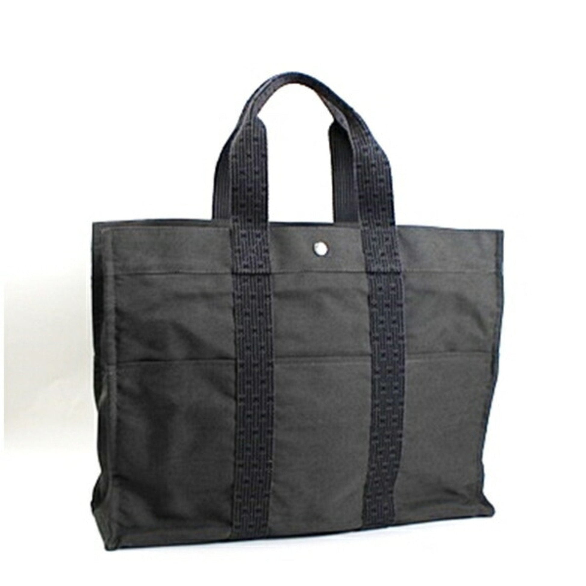Hermes Tote Bag Canvas Nylon Gray Tote Bag 8