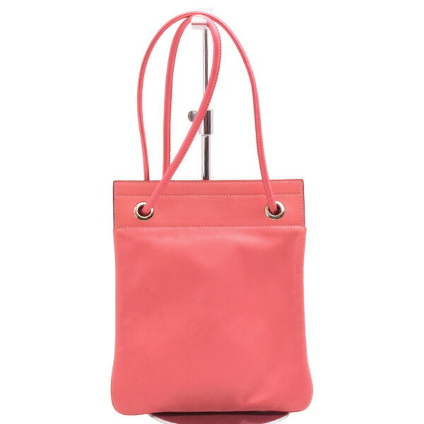 Hermes Rose Azalee Swift Shoulder Bag Leather