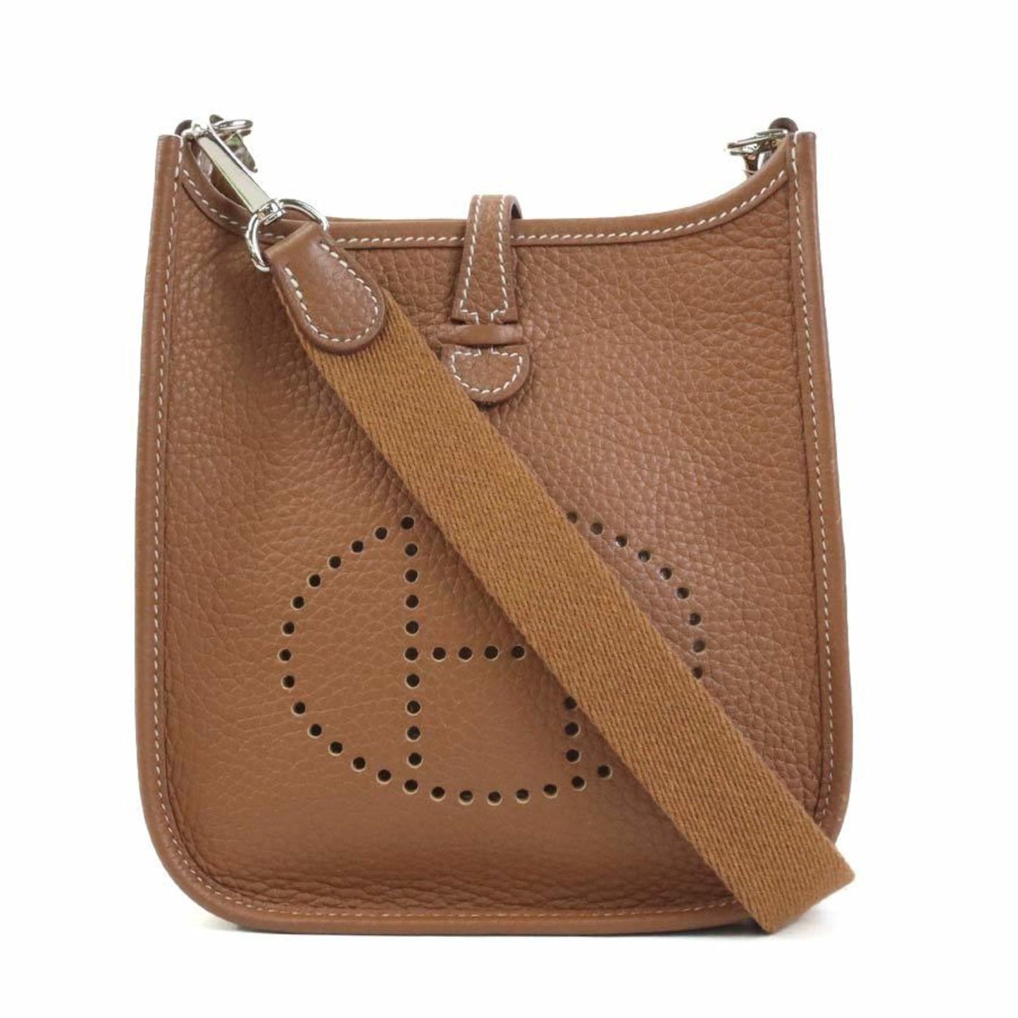 Hermes Taurillon Clemence Shoulder Bag Leather Gold Shoulder Bag 6