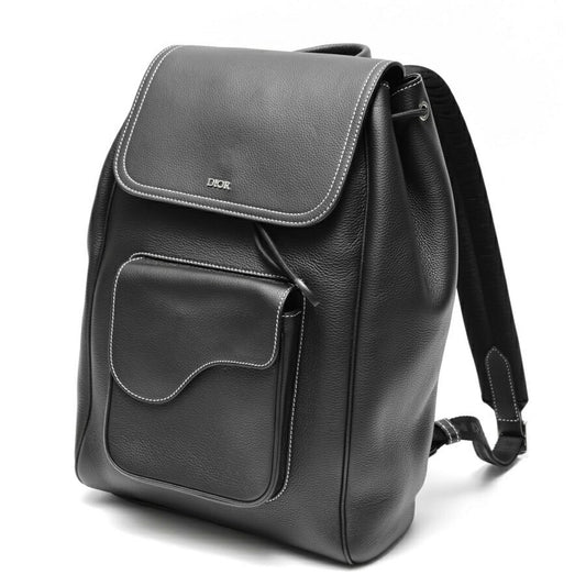 Dior Handbag Christian Backpack Leather Black